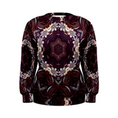 Rosette Kaleidoscope Mosaic Abstract Background Women s Sweatshirt