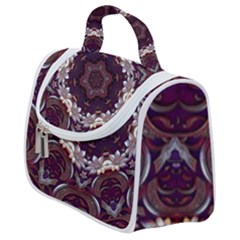 Rosette Kaleidoscope Mosaic Abstract Background Satchel Handbag by Vaneshop