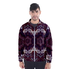 Rosette Kaleidoscope Mosaic Abstract Background Men s Windbreaker