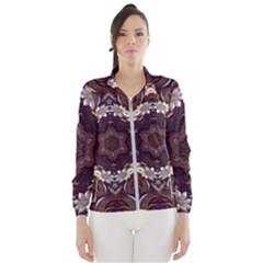 Rosette Kaleidoscope Mosaic Abstract Background Women s Windbreaker