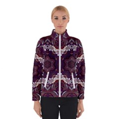 Rosette Kaleidoscope Mosaic Abstract Background Women s Bomber Jacket