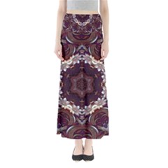 Rosette Kaleidoscope Mosaic Abstract Background Full Length Maxi Skirt by Vaneshop