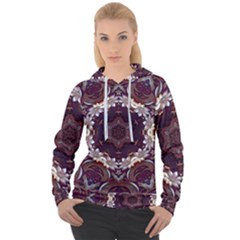 Rosette Kaleidoscope Mosaic Abstract Background Women s Overhead Hoodie