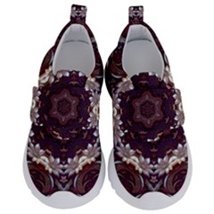 Rosette Kaleidoscope Mosaic Abstract Background Kids  Velcro No Lace Shoes by Vaneshop