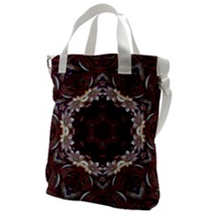 Rosette Kaleidoscope Mosaic Abstract Background Canvas Messenger Bag by Vaneshop