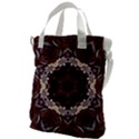 Rosette Kaleidoscope Mosaic Abstract Background Canvas Messenger Bag View1