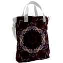 Rosette Kaleidoscope Mosaic Abstract Background Canvas Messenger Bag View2