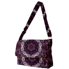 Rosette Kaleidoscope Mosaic Abstract Background Full Print Messenger Bag (s) by Vaneshop