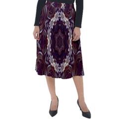 Rosette Kaleidoscope Mosaic Abstract Background Classic Velour Midi Skirt  by Vaneshop