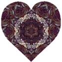 Rosette Kaleidoscope Mosaic Abstract Background Wooden Puzzle Heart View1