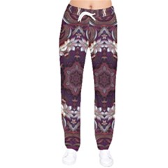 Rosette Kaleidoscope Mosaic Abstract Background Women Velvet Drawstring Pants