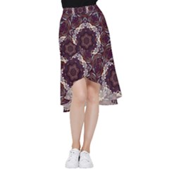 Rosette Kaleidoscope Mosaic Abstract Background Frill Hi Low Chiffon Skirt by Vaneshop