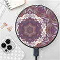 Rosette Kaleidoscope Mosaic Abstract Background Wireless Fast Charger(Black) View1