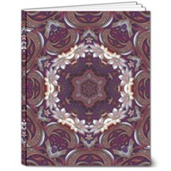 Rosette Kaleidoscope Mosaic Abstract Background 8  X 10  Softcover Notebook by Vaneshop