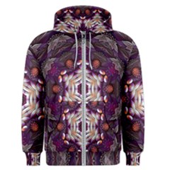 Rosette Kaleidoscope Mosaic Abstract Background Art Men s Zipper Hoodie