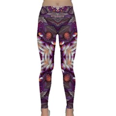 Rosette Kaleidoscope Mosaic Abstract Background Art Classic Yoga Leggings by Vaneshop