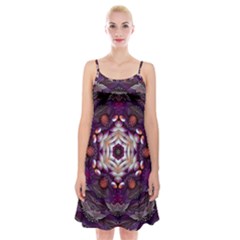 Rosette Kaleidoscope Mosaic Abstract Background Art Spaghetti Strap Velvet Dress by Vaneshop