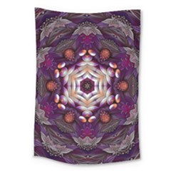 Rosette Kaleidoscope Mosaic Abstract Background Art Large Tapestry