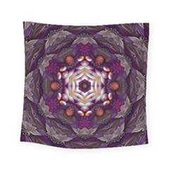 Rosette Kaleidoscope Mosaic Abstract Background Art Square Tapestry (small)