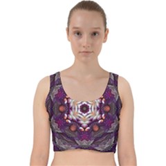 Rosette Kaleidoscope Mosaic Abstract Background Art Velvet Racer Back Crop Top by Vaneshop