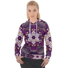 Rosette Kaleidoscope Mosaic Abstract Background Art Women s Overhead Hoodie