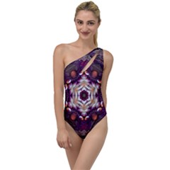 Rosette Kaleidoscope Mosaic Abstract Background Art To One Side Swimsuit by Vaneshop