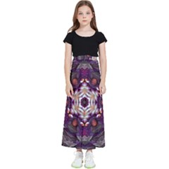 Rosette Kaleidoscope Mosaic Abstract Background Art Kids  Flared Maxi Skirt by Vaneshop