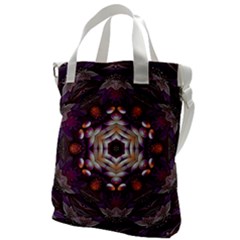 Rosette Kaleidoscope Mosaic Abstract Background Art Canvas Messenger Bag by Vaneshop