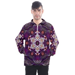 Rosette Kaleidoscope Mosaic Abstract Background Art Men s Half Zip Pullover