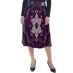 Rosette Kaleidoscope Mosaic Abstract Background Art Classic Velour Midi Skirt  by Vaneshop