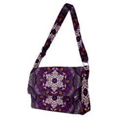 Rosette Kaleidoscope Mosaic Abstract Background Art Full Print Messenger Bag (m) by Vaneshop