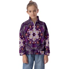 Rosette Kaleidoscope Mosaic Abstract Background Art Kids  Half Zip Hoodie