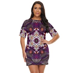 Rosette Kaleidoscope Mosaic Abstract Background Art Just Threw It On Dress by Vaneshop