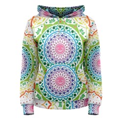 Mandala Pattern Rainbow Pride Women s Pullover Hoodie