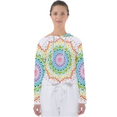 Mandala Pattern Rainbow Pride Women s Slouchy Sweat