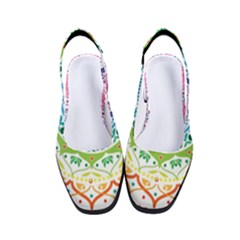 Mandala Pattern Rainbow Pride Women s Classic Slingback Heels by Vaneshop