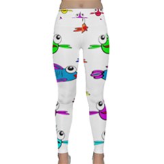 Fish Swim Cartoon Funnycute Classic Yoga Leggings by Sapixe