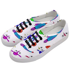 Fish Swim Cartoon Funnycute Women s Classic Low Top Sneakers by Sapixe