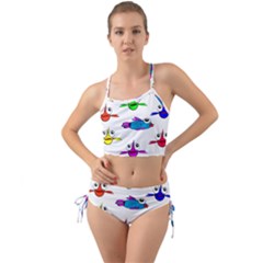 Fish Swim Cartoon Funnycute Mini Tank Bikini Set by Sapixe