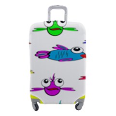 Fish Swim Cartoon Funnycute Luggage Cover (small) by Sapixe