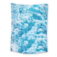 Blue Ocean Wave Texture Medium Tapestry by Jack14