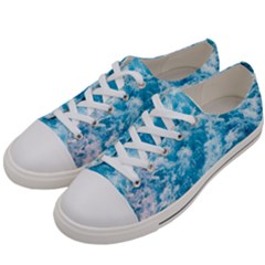 Blue Ocean Wave Texture Women s Low Top Canvas Sneakers by Jack14