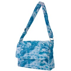 Blue Ocean Wave Texture Full Print Messenger Bag (s) by Jack14