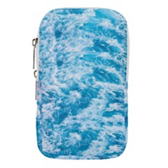 Blue Ocean Wave Texture Waist Pouch (large) by Jack14