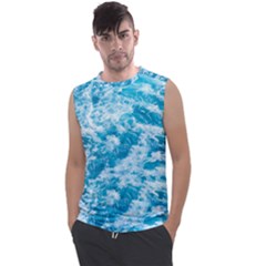 Blue Ocean Wave Texture Men s Regular Tank Top by Jack14