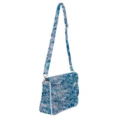 Summer Blue Ocean Wave Shoulder Bag With Back Zipper by Jack14