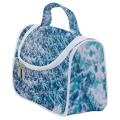 Summer Blue Ocean Wave Satchel Handbag by Jack14