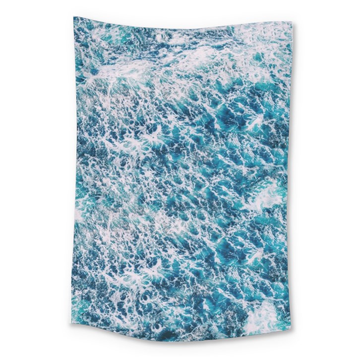 Summer Blue Ocean Wave Large Tapestry