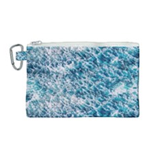 Summer Blue Ocean Wave Canvas Cosmetic Bag (medium) by Jack14