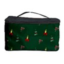 Christmas Green Pattern Background Cosmetic Storage Case View1